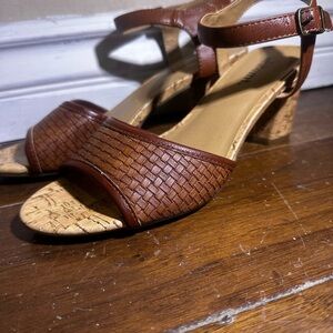 White Mountain Tan Woven Sandals
